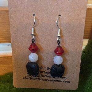 Black and Red Earrings